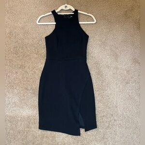 Black Fitted Mini Dress - Aqua Brand